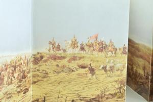 A kereszténység története, nagyméretű grafikus táblázat + Feszty-körkép, színes, nagyméretű nyomat