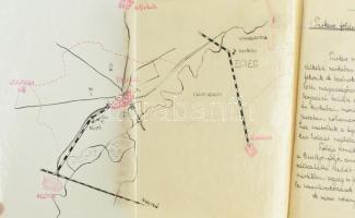 R. Kiss István: Túrkeve monográfiája. Kézirat térképekkel, mellékletekkel, kissé sérült füzetben