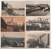 121 db RÉGI külföldi város képeslap: német, olasz, osztrák, francia, járművek / 121 pre-1945 European town-view postcards: German, Italian, Austrian, French, vehicles