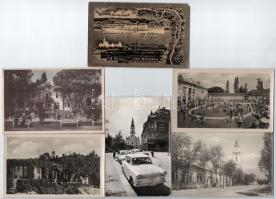 90 db MODERN fekete-fehér 1950-es évekbeli magyar város képeslap / 90 modern black and white Hungarian postcards from the 50s