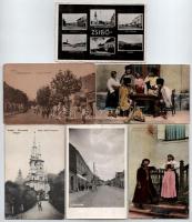 51 db főleg RÉGI erdélyi város képeslap (közte 16 modern) / 51 mostly pre-1945 Transylvanian town-vi...