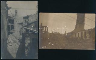 cca 1914-1918 Katonai fotók az olasz frontról, 4 db fotó, sérülésekkel, 9×14 cm