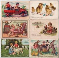 65 db RÉGI húsvéti üdvözlő motívum képeslap / 65 pre-1945 Easter greeting motive postcards