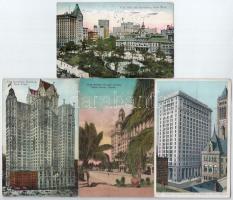 10 db RÉGI amerikai város képeslap / 10 pre-1945 American (USA) town-view postcards