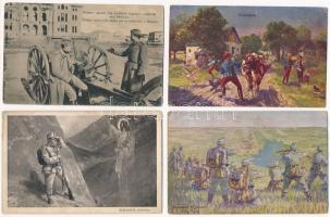 7 db RÉGI első világháborús katonai képeslap hátoldalukon katonai pecsételések, alakulat bélyegzések...