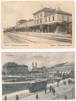 12 db RÉGI szerb város képeslap / 12 pre-1945 Serbian town-view postcards