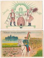 4 db RÉGI magyar irredenta motívum képeslap / 4 pre-1945 Hungarian irredenta motive postcards
