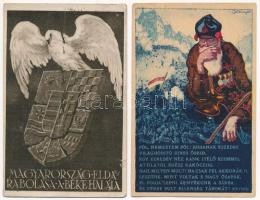 4 db RÉGI magyar irredenta motívum képeslap / 4 pre-1945 Hungarian irredenta motive postcards