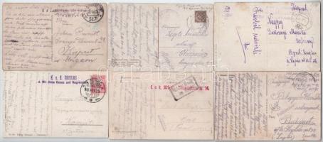 11 db RÉGI első világháborús tábori posta bélyegzések képeslapokon / 11 pre-1945 WWI K.u.k. military field post cancellations on postcards