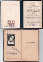 1952-1960 Testnevelő tanár iratai, 5 db: Testnevelési Főiskola leckekönyv és testnevelő tanári oklev...
