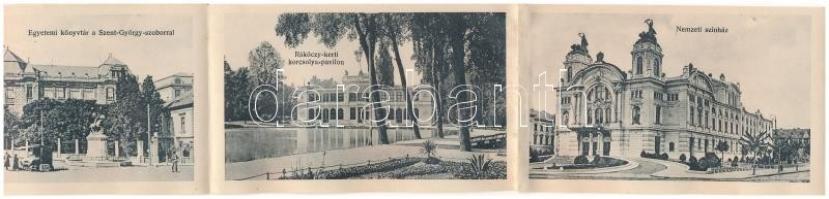 Kolozsvár, Cluj; New York szálloda, üzletek. Keményhátú leporellolap / hotel, shops. Thick leporello...