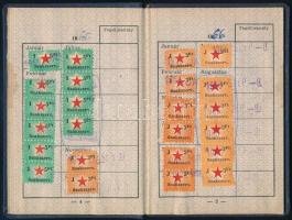 1963 Utry Anna (1907-1968) énekesnő szakszervezeti tagsági könyve