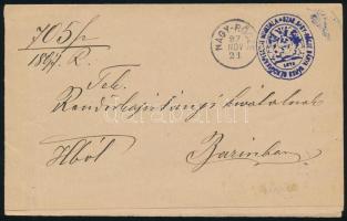 1897 Nagyrőce, az 1898. évben tartandó országos vásárokról szóló hirdetmény, levélként postázva