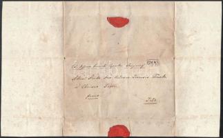 1832 Kollár István (1764-1844) királyi tanácsos, kanonok, választott püspök által aláírt levél, vias...