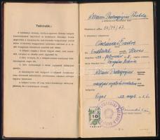 1952-1955 Eger, az Állami Pedagógiai Főiskola által kiállított leckekönyv + oklevél magyar nyelv és ...
