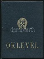 1952-1955 Eger, az Állami Pedagógiai Főiskola által kiállított leckekönyv + oklevél magyar nyelv és ...
