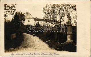 1916 Berezsani, Brzezány, Berezhany; Szt. Bernát kolostor, szobor / monastery. photo