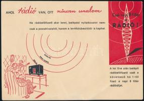 cca 1940 Ahol rádió van, ott nincsen unalom rádióreklám