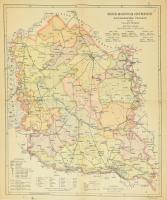 1943 Bács-Bodrog vármegye közigazgatási térképe, tervezte: Tallián Ferenc, 1:400 000, Magyar Földrajzi Intézet Rt., 35×42,5 cm