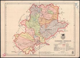1941 Csongrád vármegye térképe, 1:375 000, M. Kir. Honv. Térképészeti Intézet, 25×35 cm