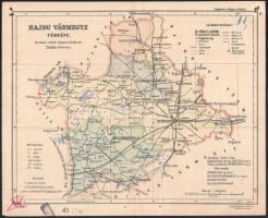 1941 Hajdú vármegye térképe, 1:400 000, Magyar Földrajzi Intézet Rt., 23×29 cm