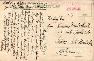 1915 Ungvár, Uzshorod, Uzhhorod, Uzhorod; Korona szálló este, Horvát Mór üzlete / hotel at night, sh...