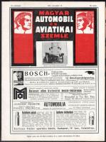 1911 Magyar Automobil és Aviatikai Szemle IX. évfolyam 46. szám, korai képes-reklámos folyóirat, jó állapotban, 12p