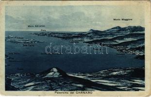 1927 Kvarner-öböl, Carnaro, Golfo del Quarnero, Kvarnerski zaljev; Panorama / Kvarner Gulf (fl)