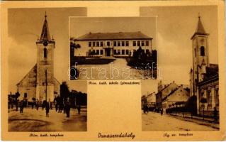 1941 Dunaszerdahely, Dunajská Streda; Római katolikus templom és iskola, Ágostai evangélikus templom / churches, school (EK)