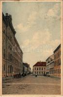 1918 Temesvár, Timisoara; Belváros, kormányszéki épület a Nagy Palánk utcával / street (fl)
