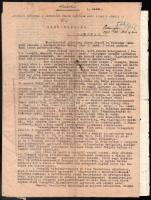 1953 Csengődi lakos, volt MÁV állomás elöljáró feljelentésének másolata egy volt csendőr ellen, 6 oldal, szakadásokkal