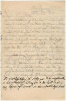 1941 Munkaszolgálatos levele a mindennapjairól, 4 kézzel írt boldal, lap alján kisebb szakadásokkal