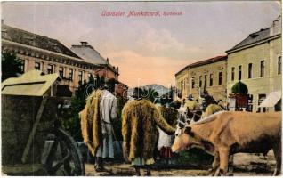 Munkács, Mukacheve, Mukacevo; Ruthének a piac téren / market square with Rusyns (Rb)