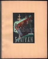 1938 A jubileumi Szent István Évre készített plakátterv egy erőskezű uralkodóról, akvarell, szép állapotban, 14,5×10 cm