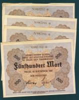 Német Birodalom/Weimari Köztársaság/Halle 1922.09.25. 500M (3x) egymásutáni sorszámmal T:I-