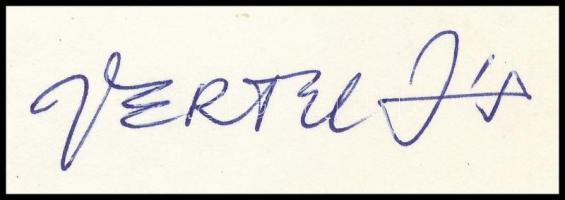 Vertel József bélyegtervező emléklap aláírással