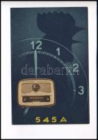 1957 A székesfehérvári Vadásztölténygyár által gyártott 545A órás rádiókészülék kezelési utasítása és szavatossági jegye, kitöltetlen, szép állapotban