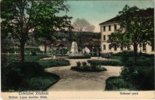 1906 Zilah, Zalau; Szikszai park. Molnár Lajos kiadása / park