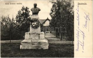 1906 Szatmárnémeti, Szatmár, Satu Mare; Kiss Gedeon szobor. Divald Károly 828. / statue