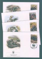 2004 WWF Óriásvidra FDC Mi 1951-1954