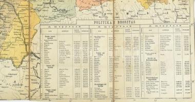 A magyar korona országainak az 1876ik XXXIII. törvényczikk szerinti közigazgatási beosztása. mélt Ke...