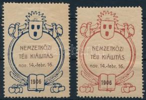 1906 Nemzetközi téli kiállítás 2 klf levélzáró
