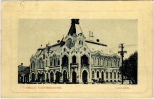 Nagymihály, Michalovce; Grosz palota, bor és sörcsarnok. Freireich kiadása (W.L.?) / palace, wine and beer hall