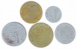 Namíbia 1993-1996 5c-5$ (5xklf) T:1-2 Namibia 1993-1996 5 Cents - 5 Dollars (5xdiff) C:UNC-XF