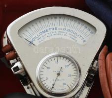 Oszcillométer (vérnyomásmérő), francia, 1930 körül, vezetéke sérült, dobozban