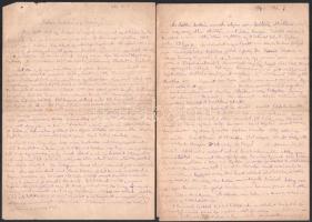 1942-1943 Bakay Béla sebesültszállító karpaszományos őrmester 8 db sűrűn teleírt kortörténeti levele...