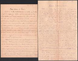 1942-1943 Bakay Béla sebesültszállító karpaszományos őrmester 8 db sűrűn teleírt kortörténeti levele...