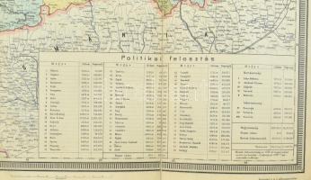 1897 A Magyar Szent Korona Országainak közlekedési és közigazgatási térképe. Rajzolta: Homolka Józse...