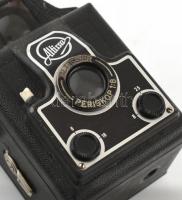 Altissa Altissar Periskop 1:8 box fényképezőgép, kissé kopott, eredeti bőr tokkal