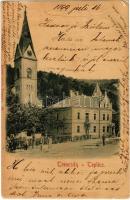 1899 (Vorläufer) Trencsénteplic, Trencianske Teplice; templom. Gansel Lipót 16. / church (EK)